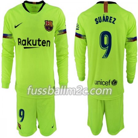 Fußballtrikots FC Barcelona Suarez 9 Kinder Auswärts Trikotsatz 2018-2019 Langarm